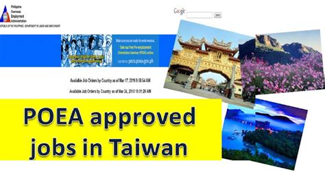 poea agency for taiwan|POEA Approved Job Orders in Taiwan .